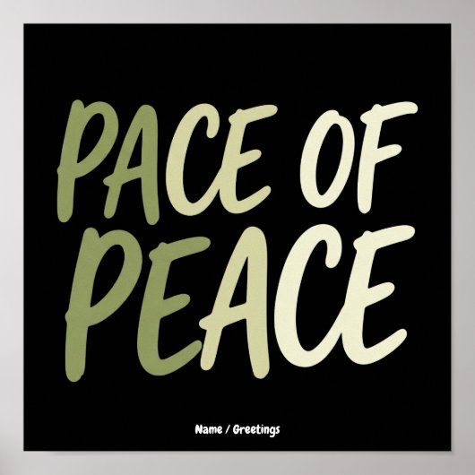 Poster Rythme de Paix Vert Manifeste de Pleine Conscience (Devant)