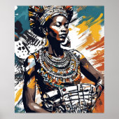 Poster Rythme de son âme - Reine tribale du tambour I (Devant)