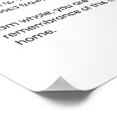 Poster Rythme de vie - Poème rempli d'espoir (Coin)