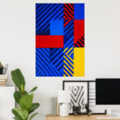 Poster Rythme Géométrique (Bureau à domicile)
