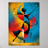 Poster Rythme Orbital – Géométrique Abstrait Moderne (Devant)
