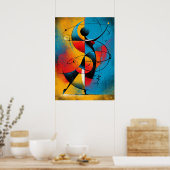 Poster Rythme Orbital – Géométrique Abstrait Moderne (Cuisine)