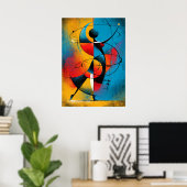 Poster Rythme Orbital – Géométrique Abstrait Moderne (Bureau à domicile)