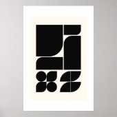 Poster Rythme Structuré : Art Mur Géométrique Du Milieu D (Devant)