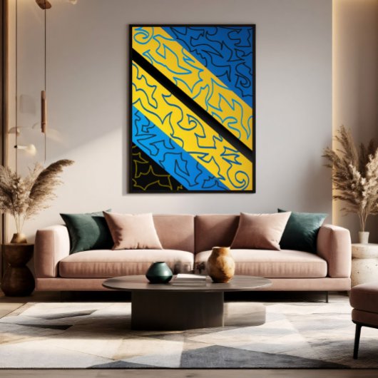 Poster Rythme Vibrant Abstrait