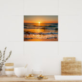 Poster Rythmes du coucher du soleil : Ballet de plage (Cuisine)