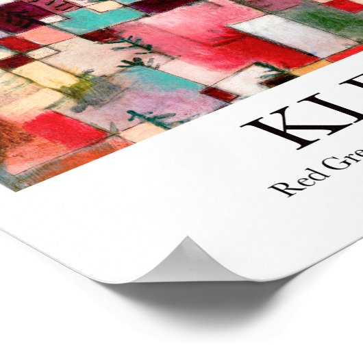 Poster Rythmes rouge vert et violet-jaune par Paul Klee (Coin)