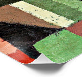 Poster Rythmes rouges, verts et violet-jaune, (Coin)
