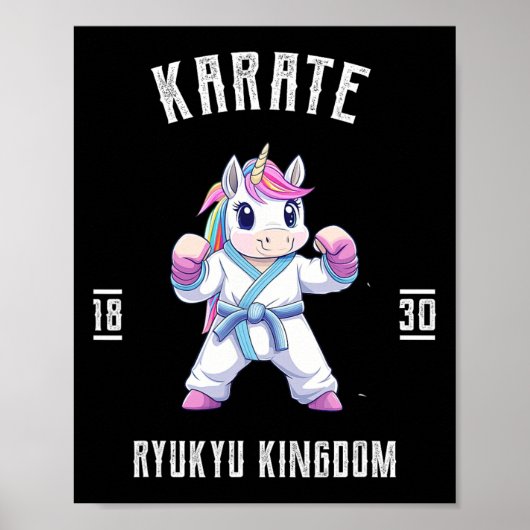 Poster Ryukyu Karate Unicorn - Karateka Japon (Devant)