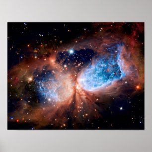 Poster S106 Star Forming Region - NASA Hubble Space Photo