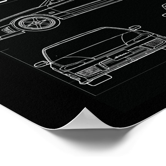 Poster s15 spec r aero line art dessin bleu dessin te37 (Coin)