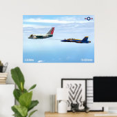 POSTER S-3B REFUELING VIKING F/A-18D HORNET (Bureau à domicile)