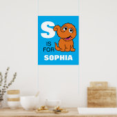 Poster S est pour Snuffleupagus | Ajoutez votre nom (Cuisine)