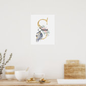 Poster S lettre nom personnalisé monogramme avec cheval p (Cuisine)