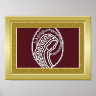Poster S. Mary Cadre de bordure en or opulent photo perso