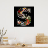 Poster S Monogramme Créez Votre Propre Collage De 8 Photo (Cuisine)