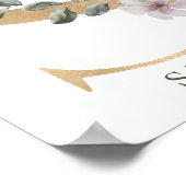 Poster S Monogramme Floral Personnalisé (Coin)