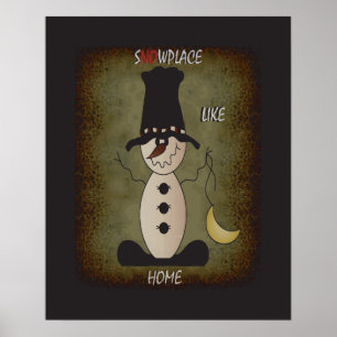 Poster S"no"w Place Like Home Noël