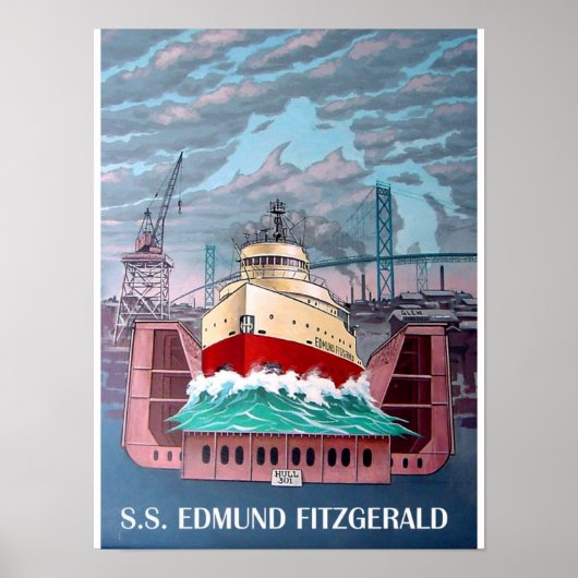 POSTER S.S. EDMUND FITZGERALD (Devant)