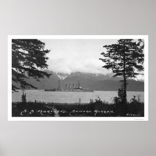 Poster S.S. Le Maryland près de Seward, Alaska 1920