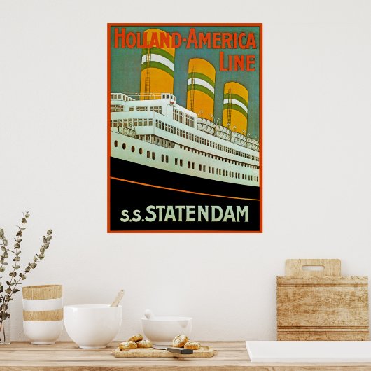 Poster s.s. Statendam (Cuisine)