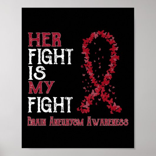 Poster Sa Lutte Est Ma Lutte Contre L'Anévrisme Du Cervea (Devant)