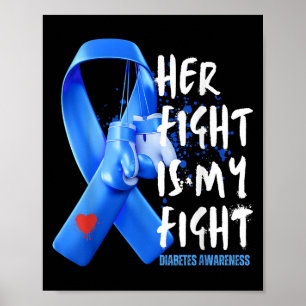 Poster Sa Lutte Est Ma Lutte Contre Le Diabète T1D T2D
