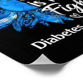 Poster Sa Lutte Est Ma Lutte Contre Le Diabète Tournesol (Coin)