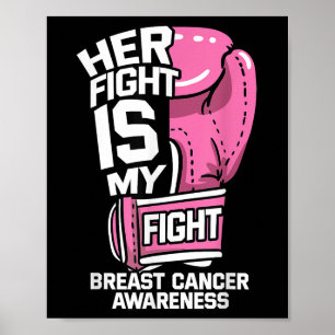 Poster Sa Lutte Est Ma Lutte Gants De Boxe De Combat Canc