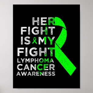 Poster Sa lutte est ma lutte lymphome cancer du sang sens