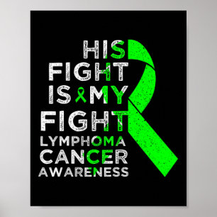 Poster Sa lutte est ma lutte Lymphome Cancer du sang Sens