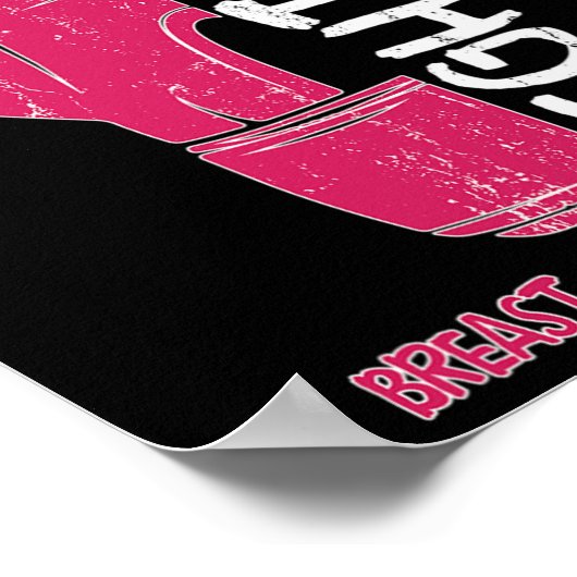 Poster Sa Lutte Est Mon Combat Boxe Gant Cancer Du Sein U (Coin)