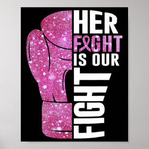 Poster Sa Lutte Est Notre Combat Boxe Gant Cancer Du Sein