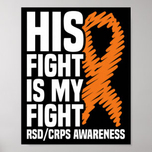 Poster Sa Lutte Ma Lutte Orange Ribbon Rsdcrps Sensibilis