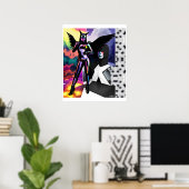 Poster Sa nouvelle fête de design Memphis (Bureau à domicile)