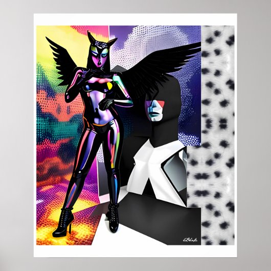 Poster Sa nouvelle fête de design Memphis (Devant)