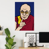Poster Sa Sainteté le Dalaï Lama (Bureau à domicile)
