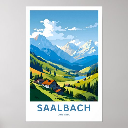 Poster Saalbach Autriche Imprimer (Devant)