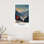 Poster Saalbach Ski Print - Autriche 1 (Cuisine)