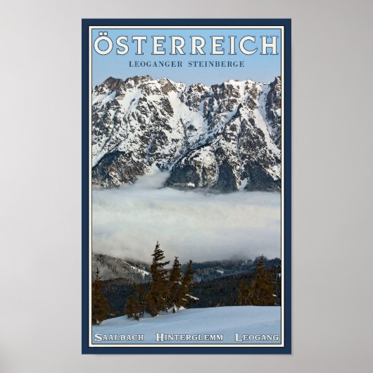 Poster Saalbach - Vallée de brouillard (Devant)