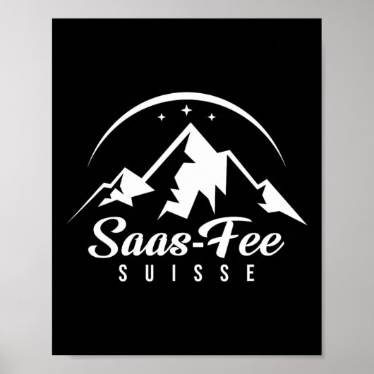Poster Saas-fee Suisse Ski ski Snowboardin (Devant)
