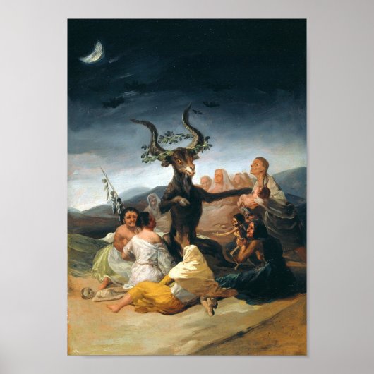 Poster Sabbat des sorcières (Goya, 1798) (Devant)
