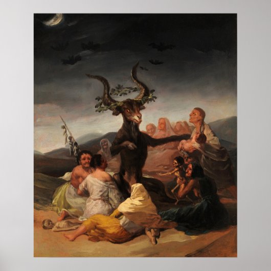 Poster Sabbat des sorcières par Francisco de Goya (Devant)