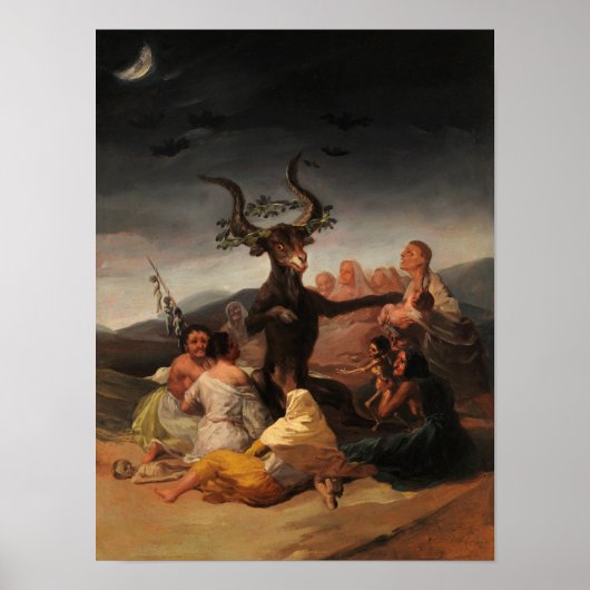 Poster Sabbat des sorcières par Francisco de Goya (Devant)