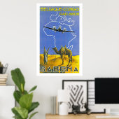 Poster Sabena ~ Belgique Congo (Bureau à domicile)