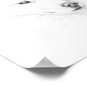 Poster Saber A Siberian Husky Drawing Art Blue Eyes (Coin)