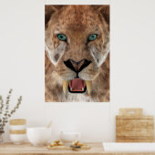 Poster Saber Toothed Ttiger ou Smilodon (Cuisine)