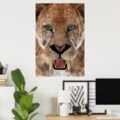 Poster Saber Toothed Ttiger ou Smilodon (Bureau à domicile)