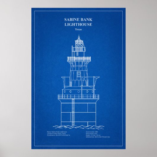 Poster Sabine Bank - Texas - AD (Devant)