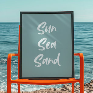 Poster Sable de mer du soleil   OEuvre murale tendance   